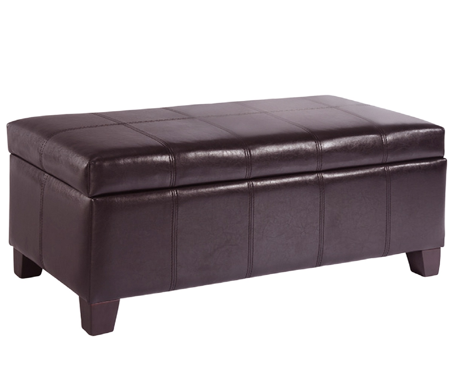 Modern Ottoman Bella Storage Ottoman in Brown Colour