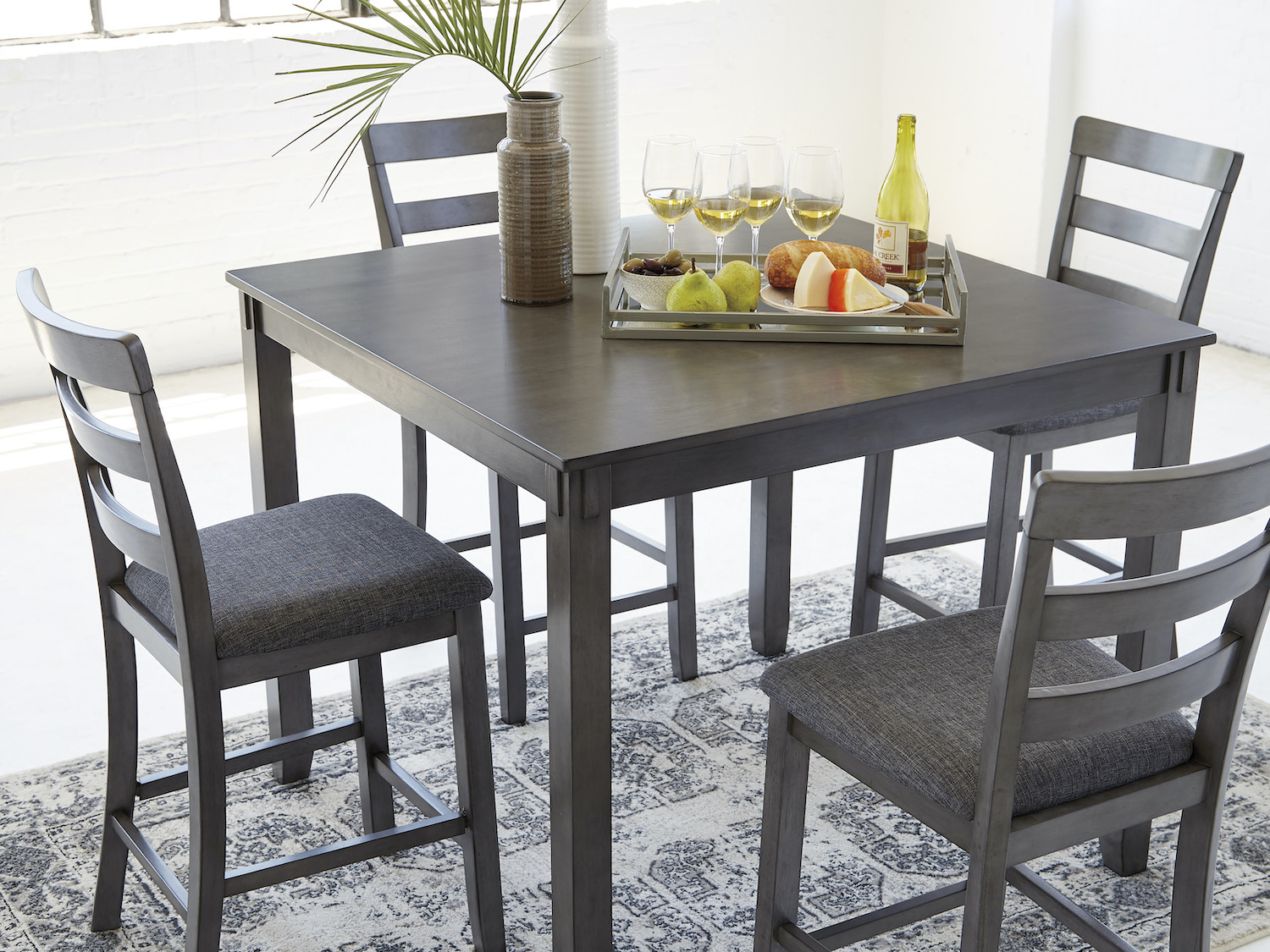 gray high top kitchen table