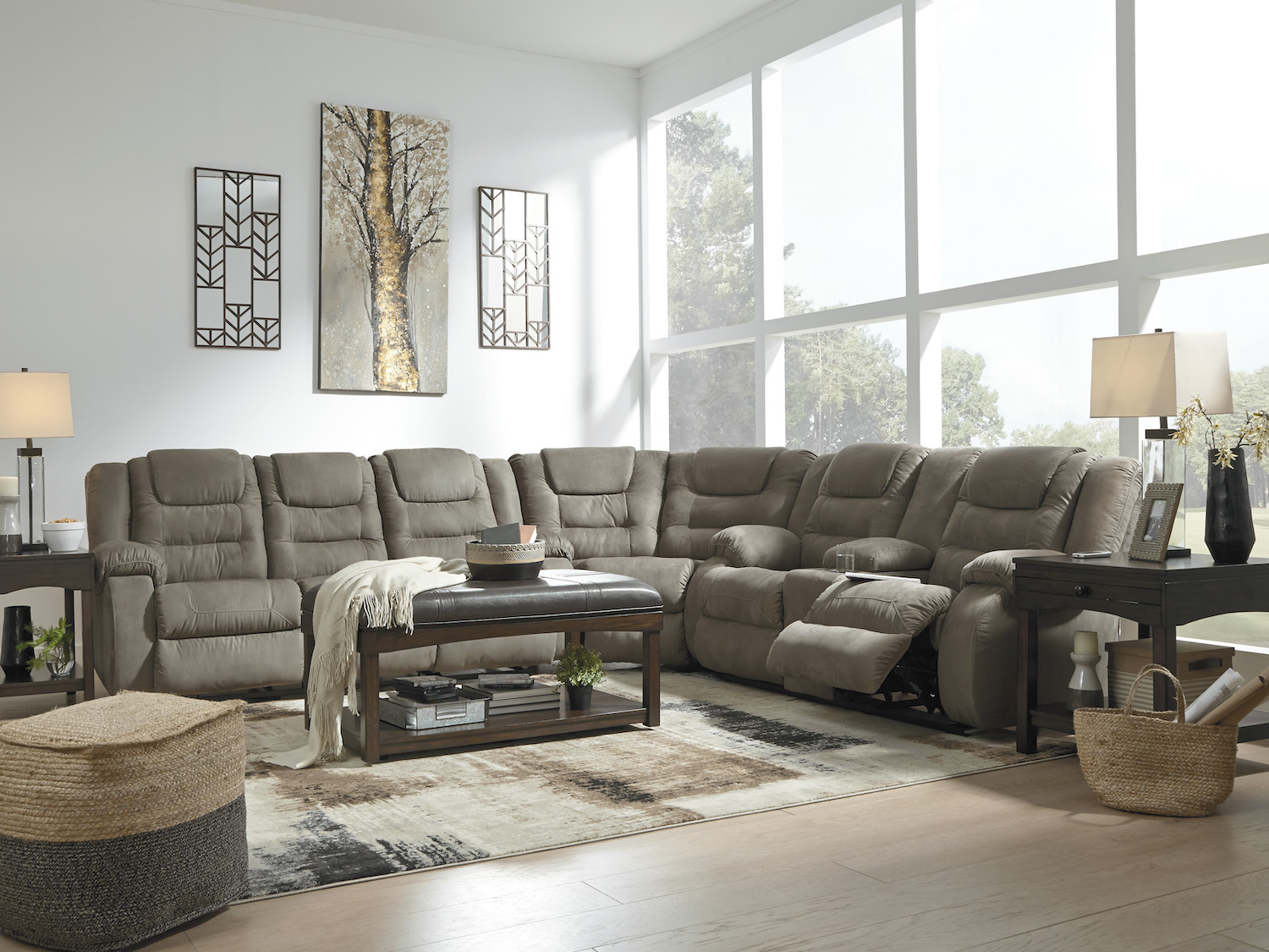 Ashley McCade Recliner Modern Sectional Sofa