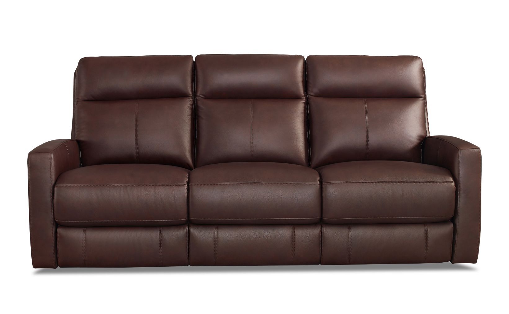 Amax Leather Modena Recliner Sofa in Top Grain Leather with Builtin USB Charging Ports