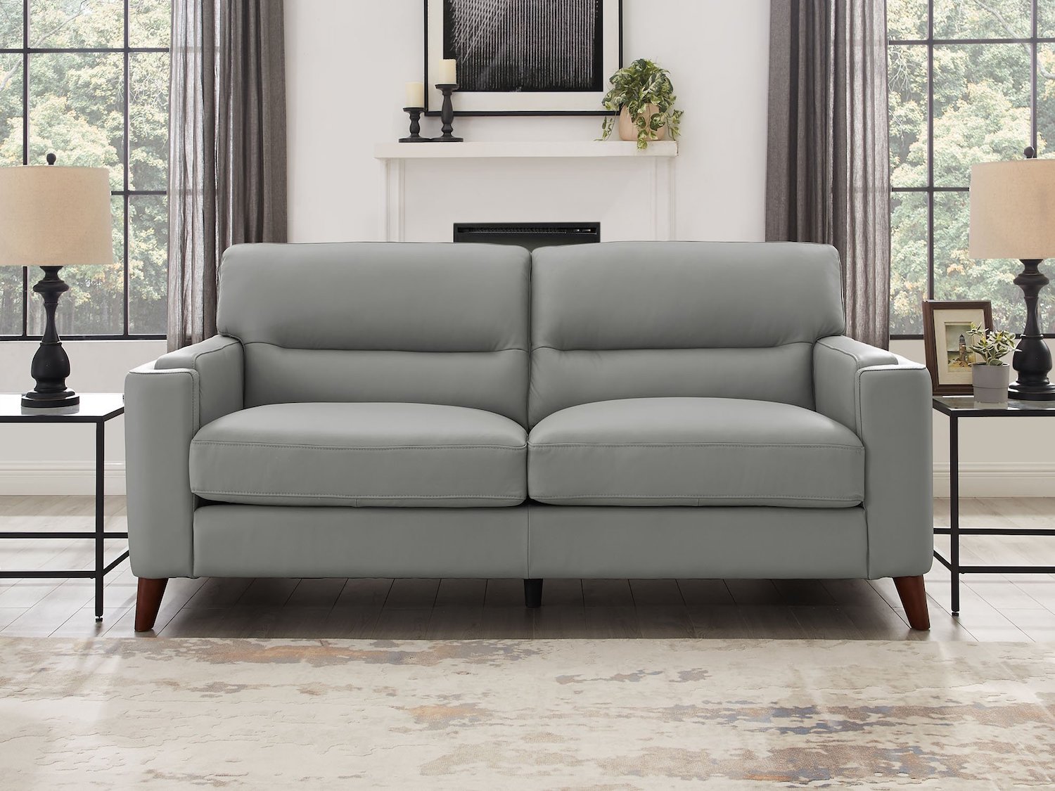 Amax Leather Stylish Miami Sofa in Top Grain Leather
