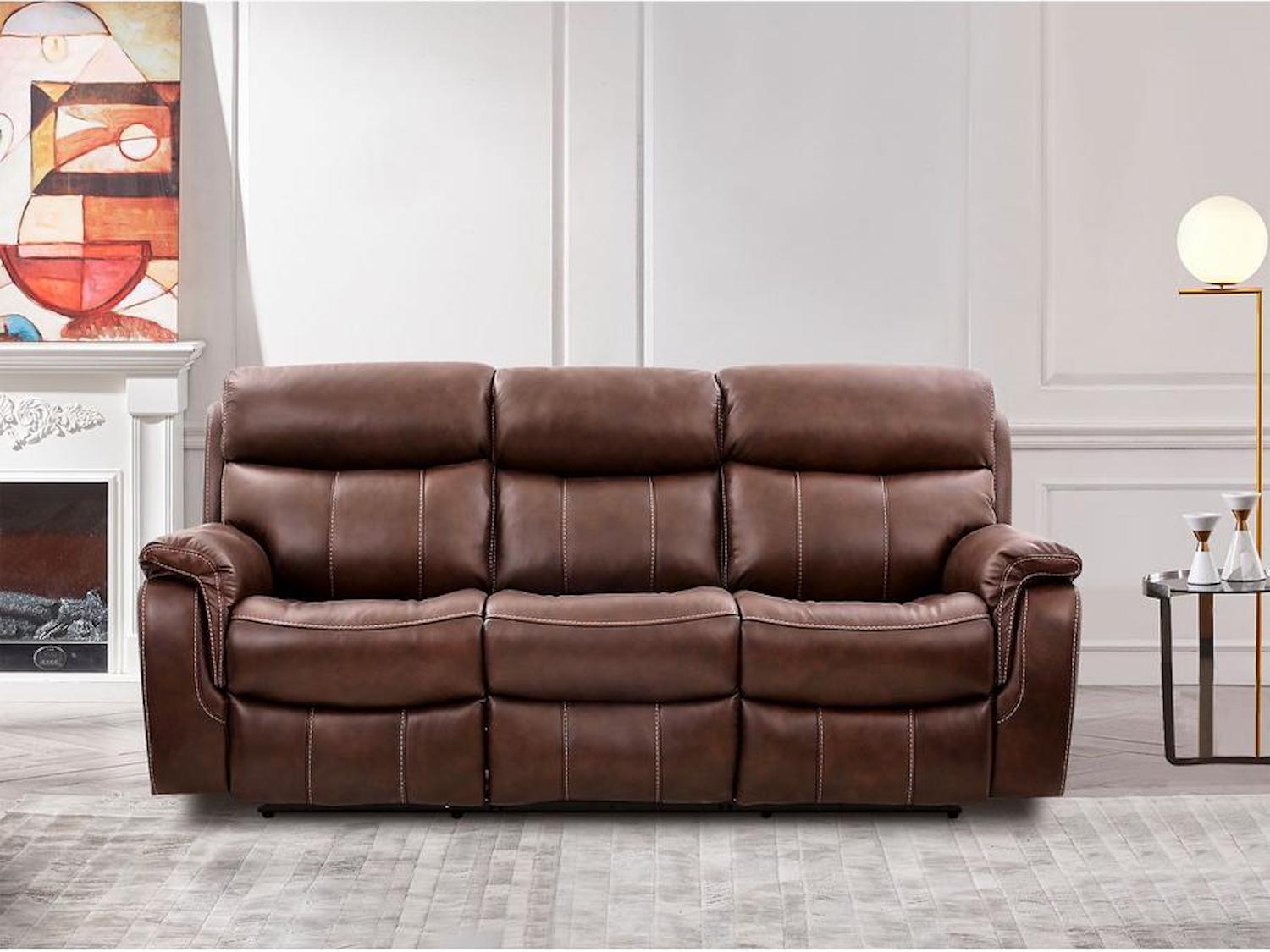 Power Recliner Genuine Leather Sofa