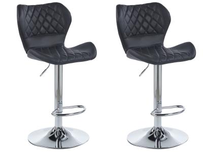2 PC Molly Black Barstools by Midha's Furniture Serving Brampton, Mississauga, Etobicoke, Toronto, Scraborough, Caledon, Cambridge, Oakville, Markham, Ajax, Pickering, Oshawa, Richmondhill, Kitchener, Hamilton and GTA area