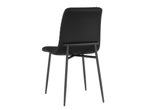 6 Brixx Dining Chairs in Black Faux Leather (Open Box), 202-083blk, Clearance, 6 Brixx Dining Chairs in Black Faux Leather (Open Box) from MI-WW