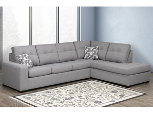 Shop the Pennylane 2 PC Canadian Made Sectional at Midha’s Furniture. Includes LHF Sofa & RHF Chaise. High-quality build with choice of fabric colors. Made in Canada!