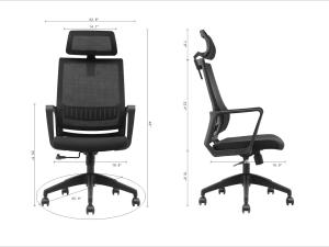 Jackson Office Chair - Black, 2221-blk, Office Chairs, Jackson Office Chair - Black from MI-BR