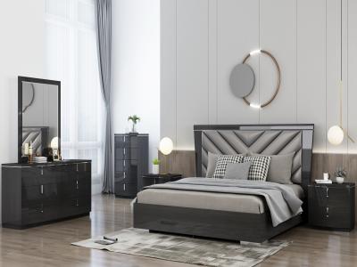 James 6 PC Queen Bedroom Set (Dark Color) by Midha's Furniture Serving Brampton, Mississauga, Etobicoke, Toronto, Scraborough, Caledon, Cambridge, Oakville, Markham, Ajax, Pickering, Oshawa, Richmondhill, Kitchener, Hamilton and GTA area