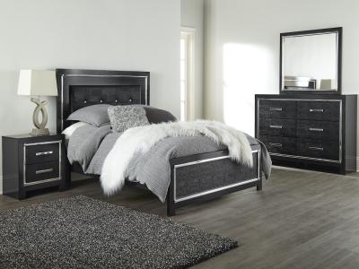 Ashley Kaydell 6 PC Modern Queen Bed Set in Textured Black Finish by Midha's Furniture Serving Brampton, Mississauga, Etobicoke, Toronto, Scraborough, Caledon, Cambridge, Oakville, Markham, Ajax, Pickering, Oshawa, Richmondhill, Kitchener, Hamilton and GTA area