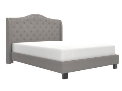 Ashley Contemporary Queen Platform Bed Adelloni - Home Decorators Collection Upholstered Bedside Table