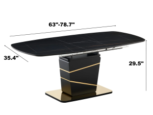 Shop the Luxor 7-Piece Modern Dining Set. Features an extendable white faux marble top, 6 premium white faux leather chairs, and a glamorous gold metal base. Perfect for 6-8 guests.