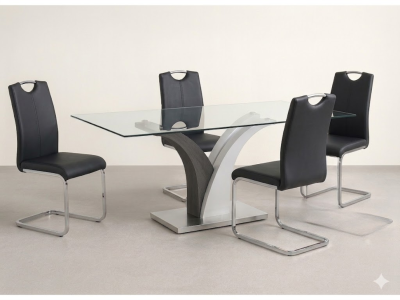 Riley 5 PC Dining Room Set by Midha's Furniture Serving Brampton, Mississauga, Etobicoke, Toronto, Scraborough, Caledon, Cambridge, Oakville, Markham, Ajax, Pickering, Oshawa, Richmondhill, Kitchener, Hamilton and GTA area