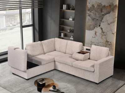 Snug 2 PC Sectional with Drop Down Console by Midha's Furniture Serving Brampton, Mississauga, Etobicoke, Toronto, Scraborough, Caledon, Cambridge, Oakville, Markham, Ajax, Pickering, Oshawa, Richmondhill, Kitchener, Hamilton and GTA area