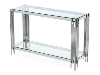 Vega Silver Console Table by Midha's Furniture Serving Brampton, Mississauga, Etobicoke, Toronto, Scraborough, Caledon, Cambridge, Oakville, Markham, Ajax, Pickering, Oshawa, Richmondhill, Kitchener, Hamilton and GTA area